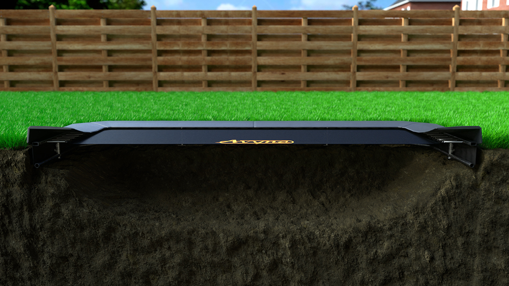 Avyna Pro-Line FlatLevel Trampolin 213, 275x190cm Grau