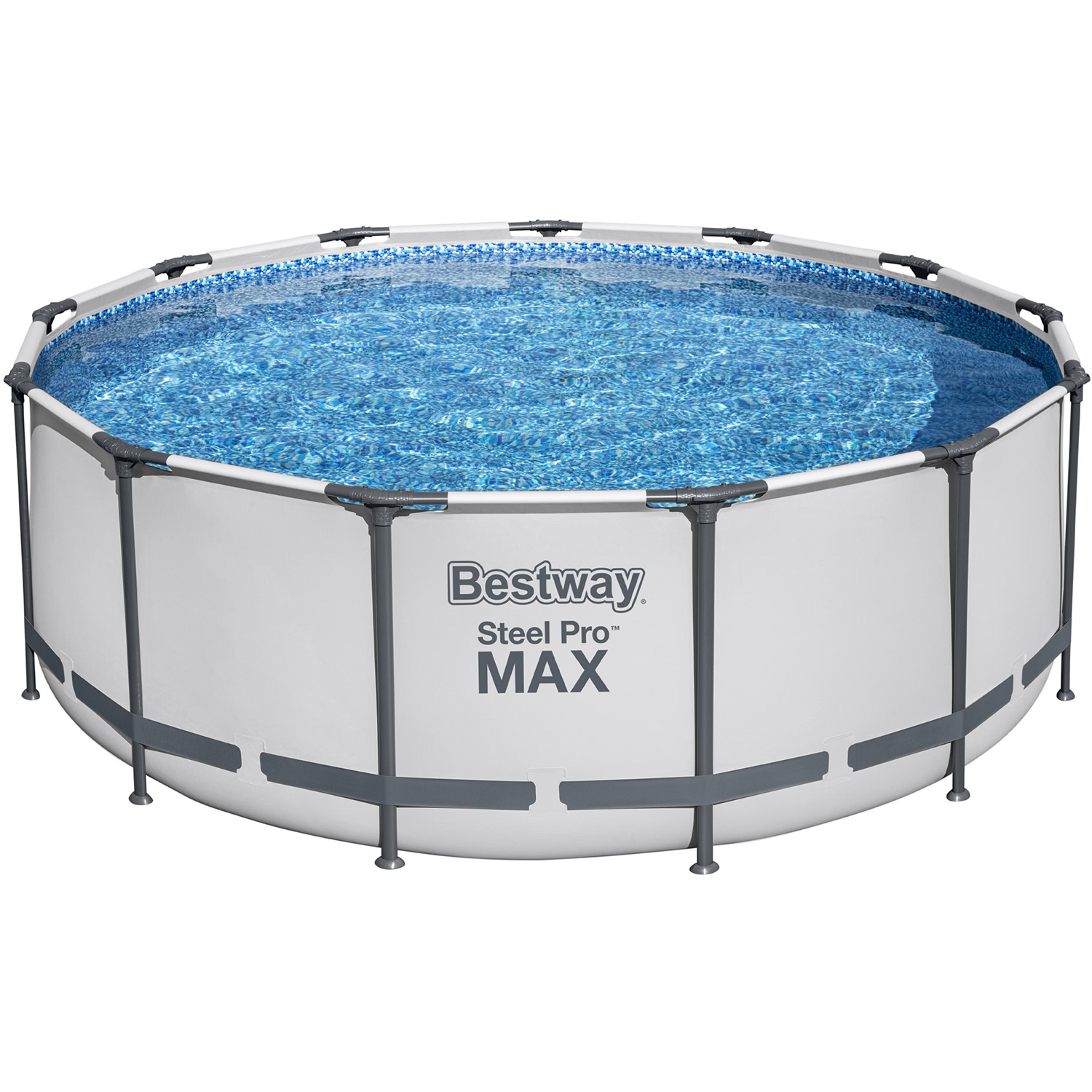 Bestway Poolset Steel Pro Max 396 hellgrau