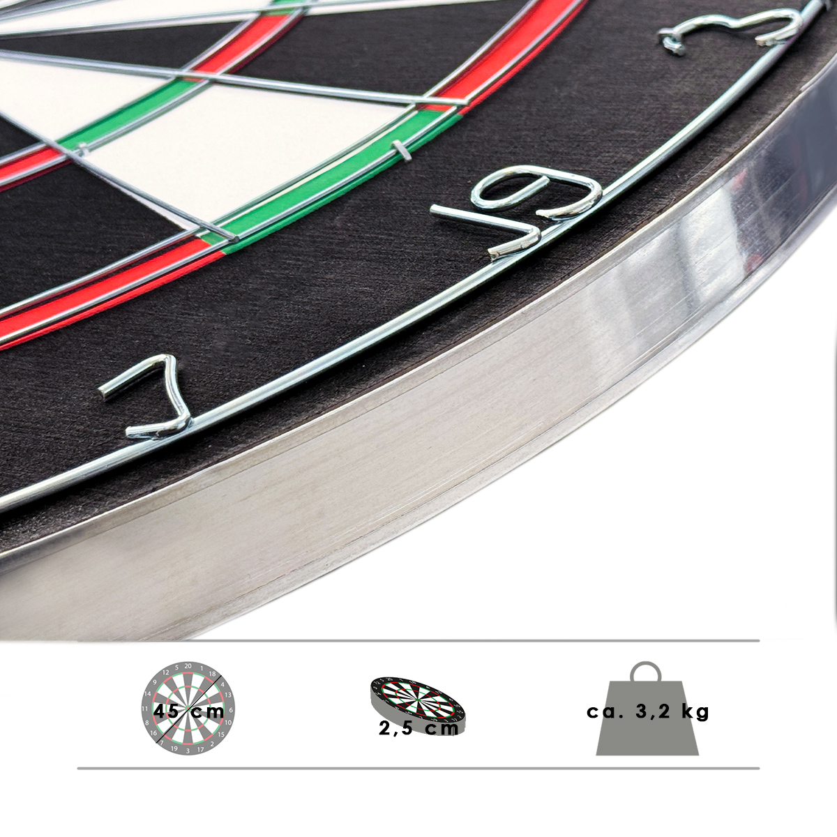 Karella - Dartboard Training Set inkl. 2 Satz Steeldarts 
