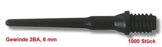 Softdart Spitzen (1000 Stück) - Keypoint schwarz