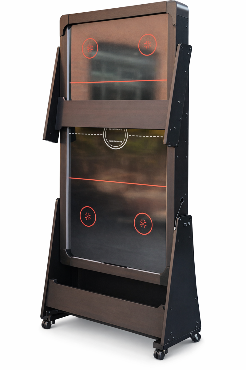 Charlsten Multi Airhockeytisch / Billardtisch Schwarz - 2-in-1 zusammenklappbar