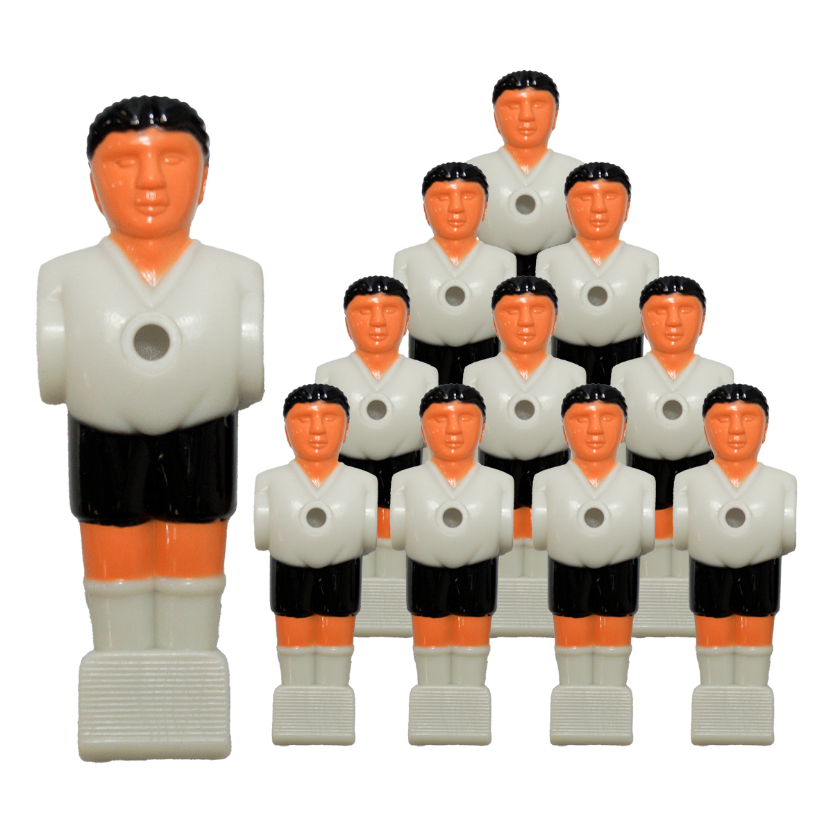 Bandito - Kickerfigur Profi weiß/schwarz für 16 mm Kickerstangen (11 St.)
