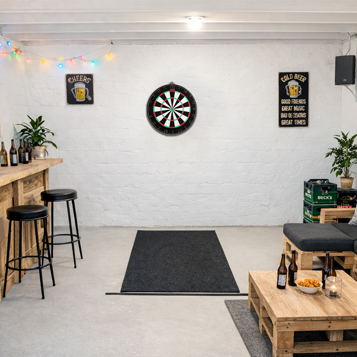 Karella - Dartboard Training Set inkl. 2 Satz Steeldarts 