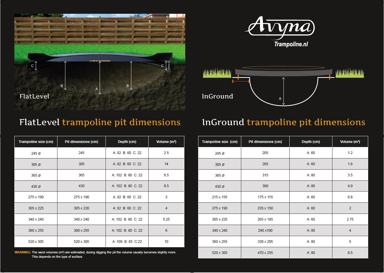 Avyna Pro-Line InGround Trampolin Set 213, 275x190cm Grün