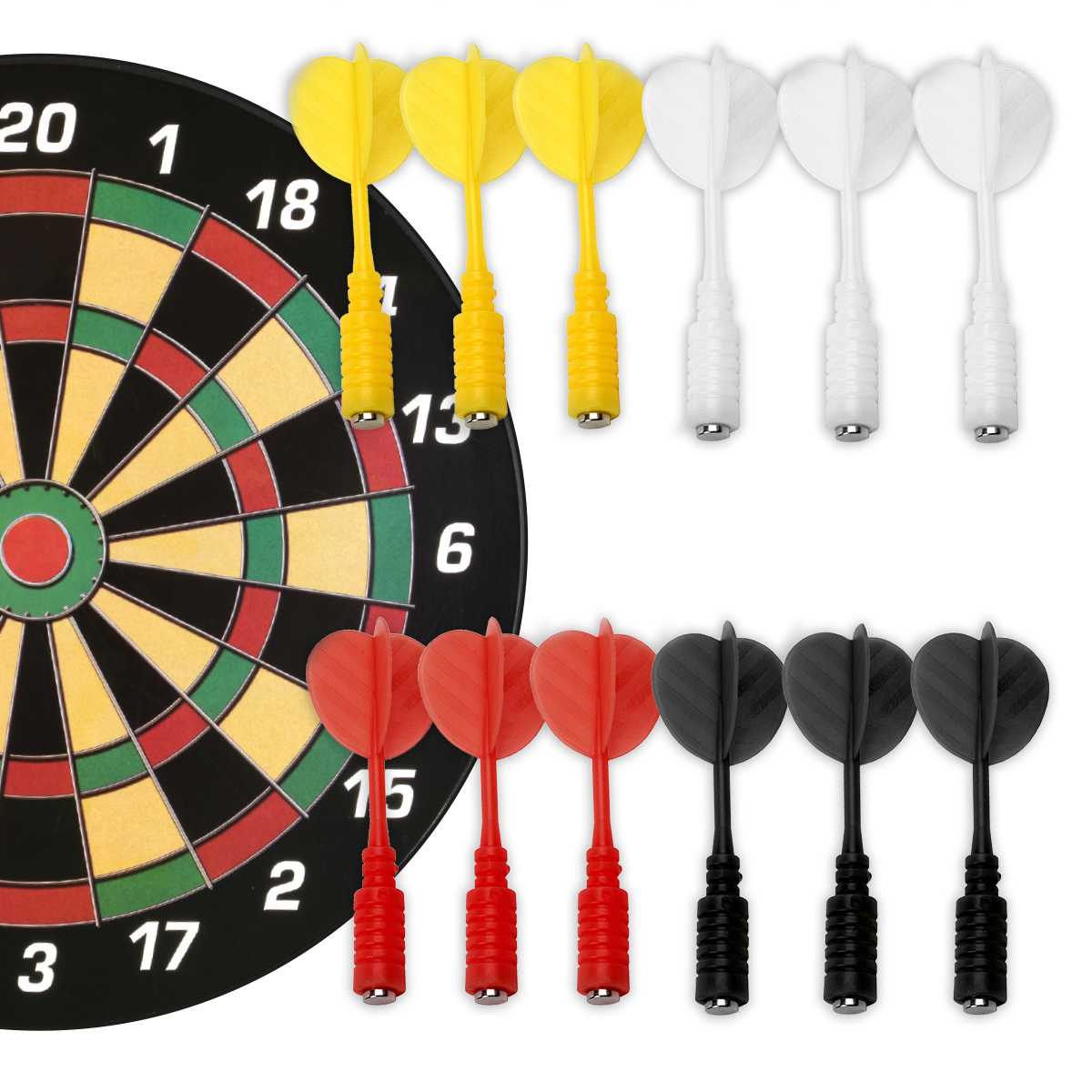 Karella - Magnet Dartpfeile 4-Farben-Mix-Set (12 St.)