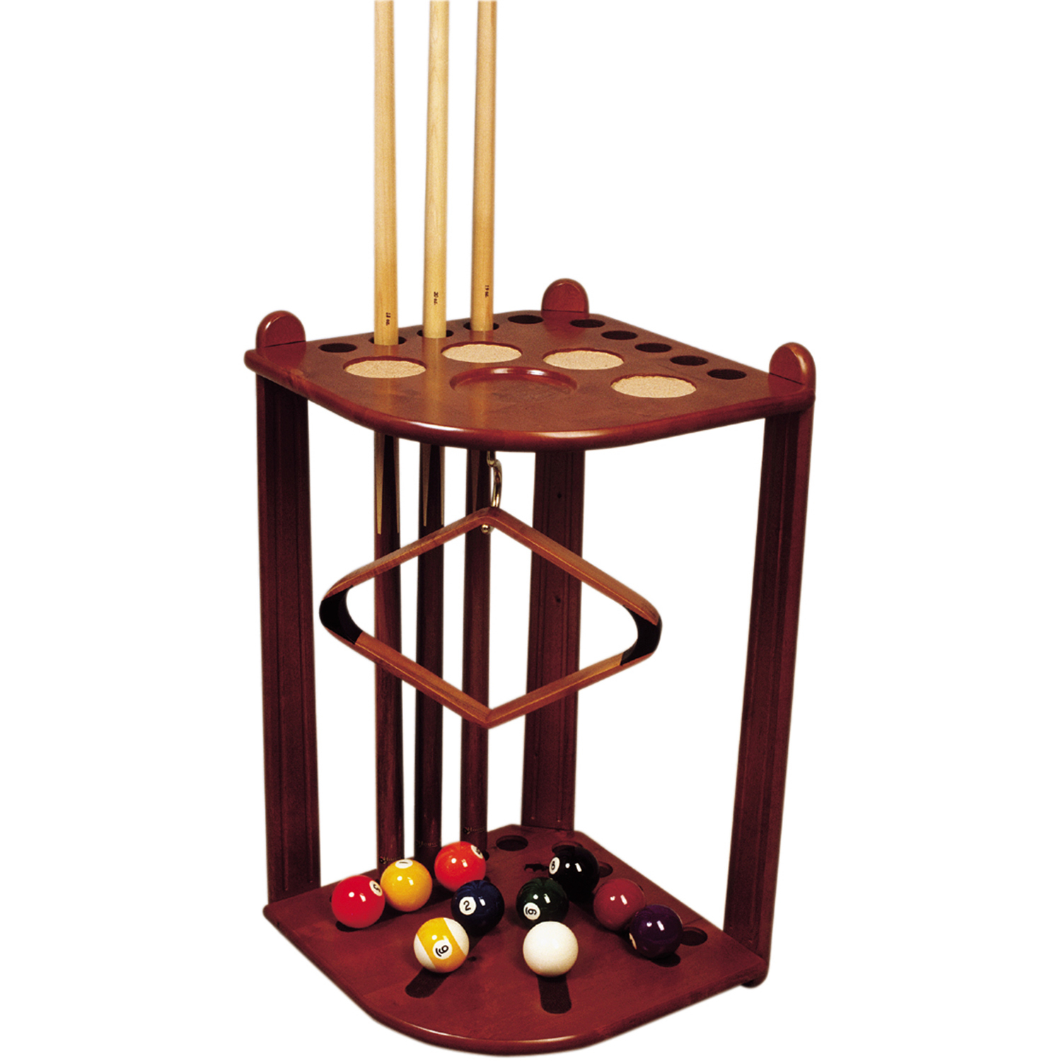 Queue-Ständer Eckmodell, 10 Queues, braun