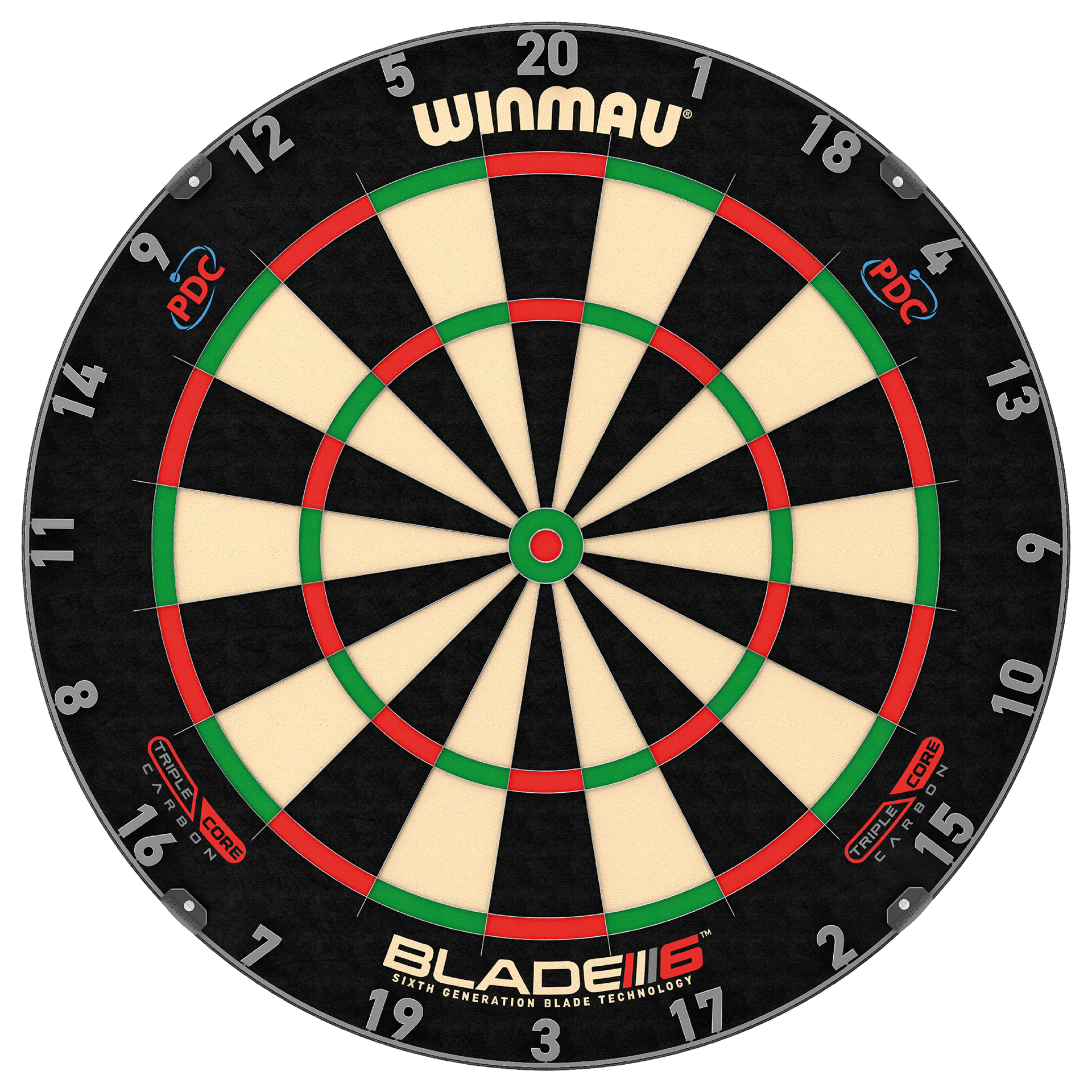 WINMAU Blade 6 Dartboard - Triple Core Carbon