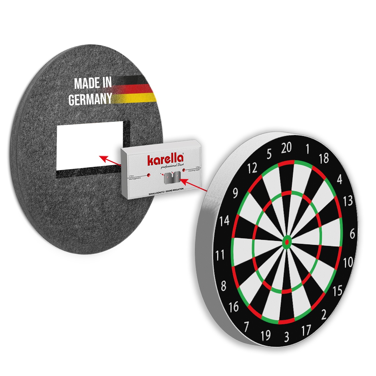 Karella - Schallschutz Compact Ø45 cm Silencer für Steeldartboards 