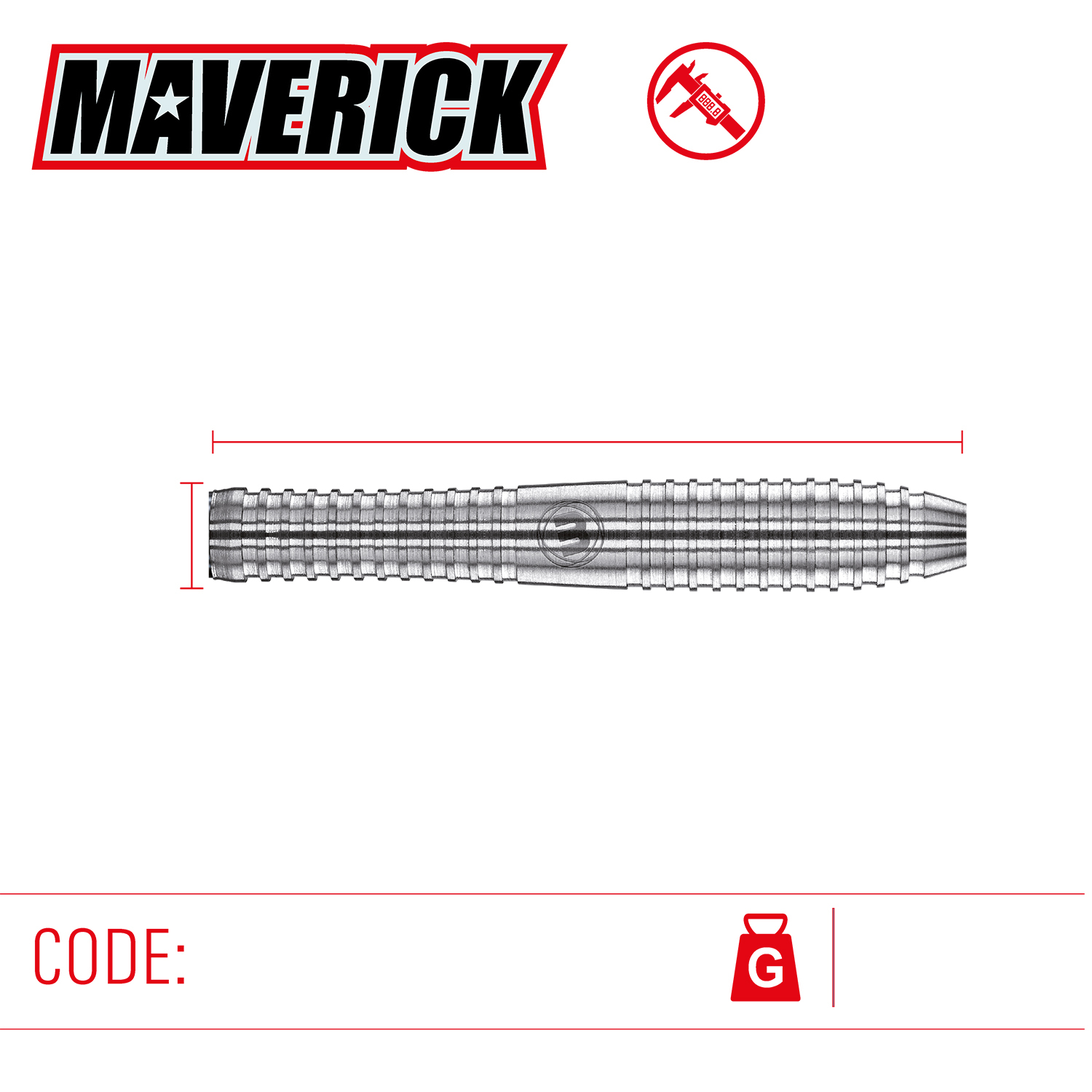 Winmau Maverick 80% Wolfram Stahlspitze Darts 25g