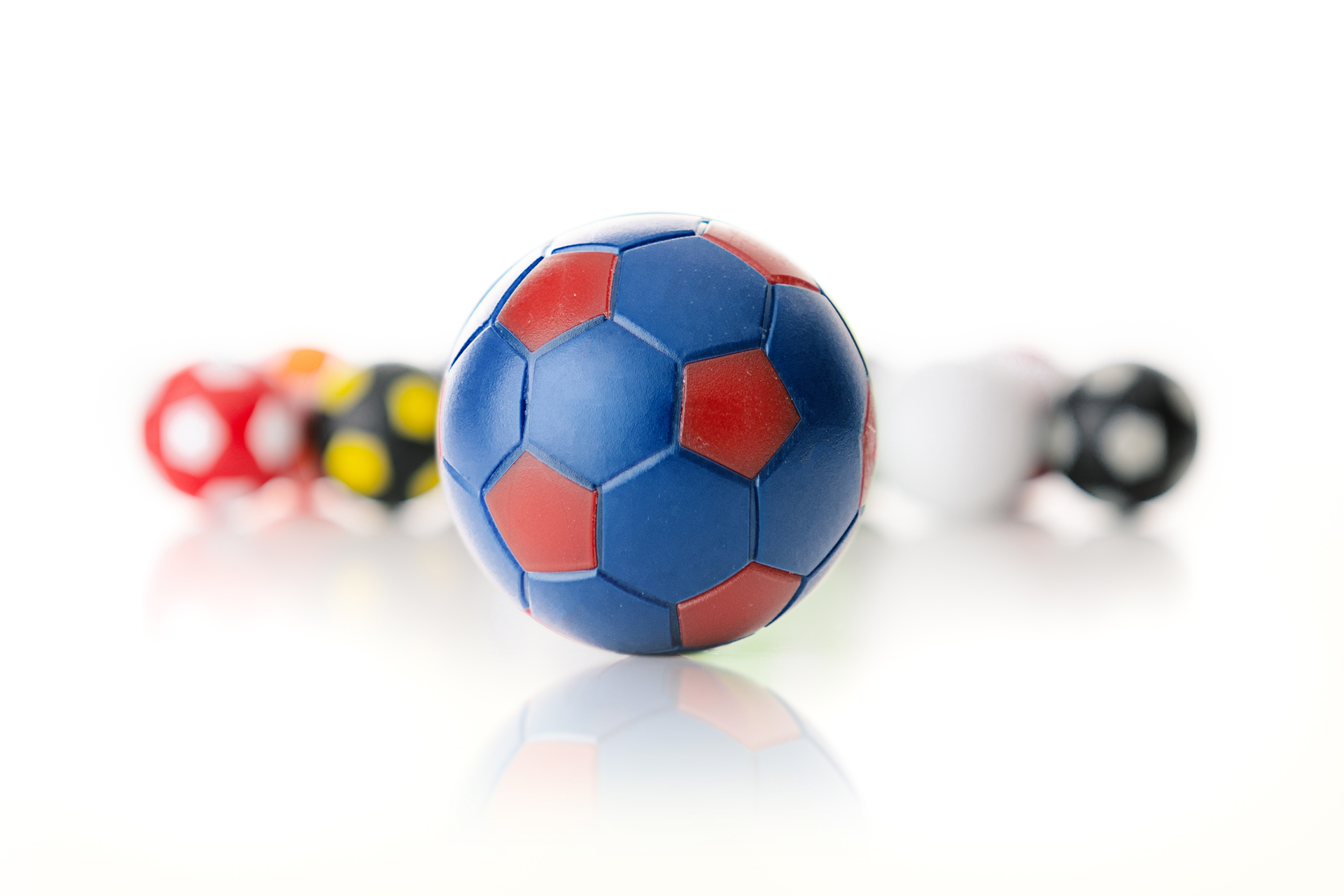 Kickerball Winspeed by Robertson 35 mm, blau / rot, Set mit 10 St.
