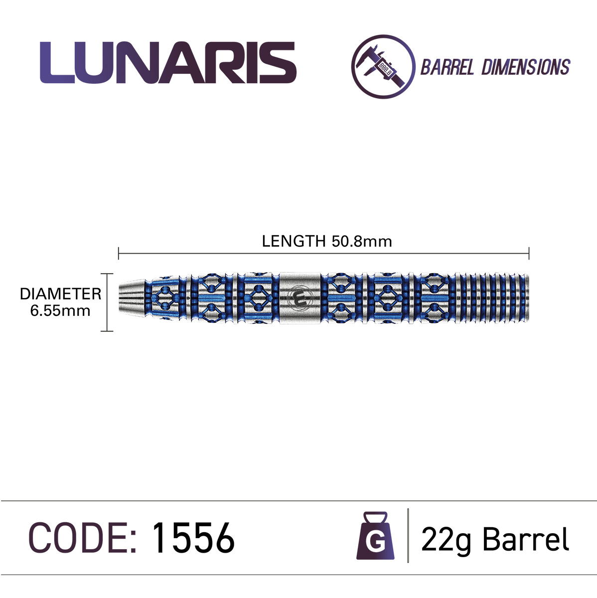 Winmau - Steeldart Lunaris 22 gr.
