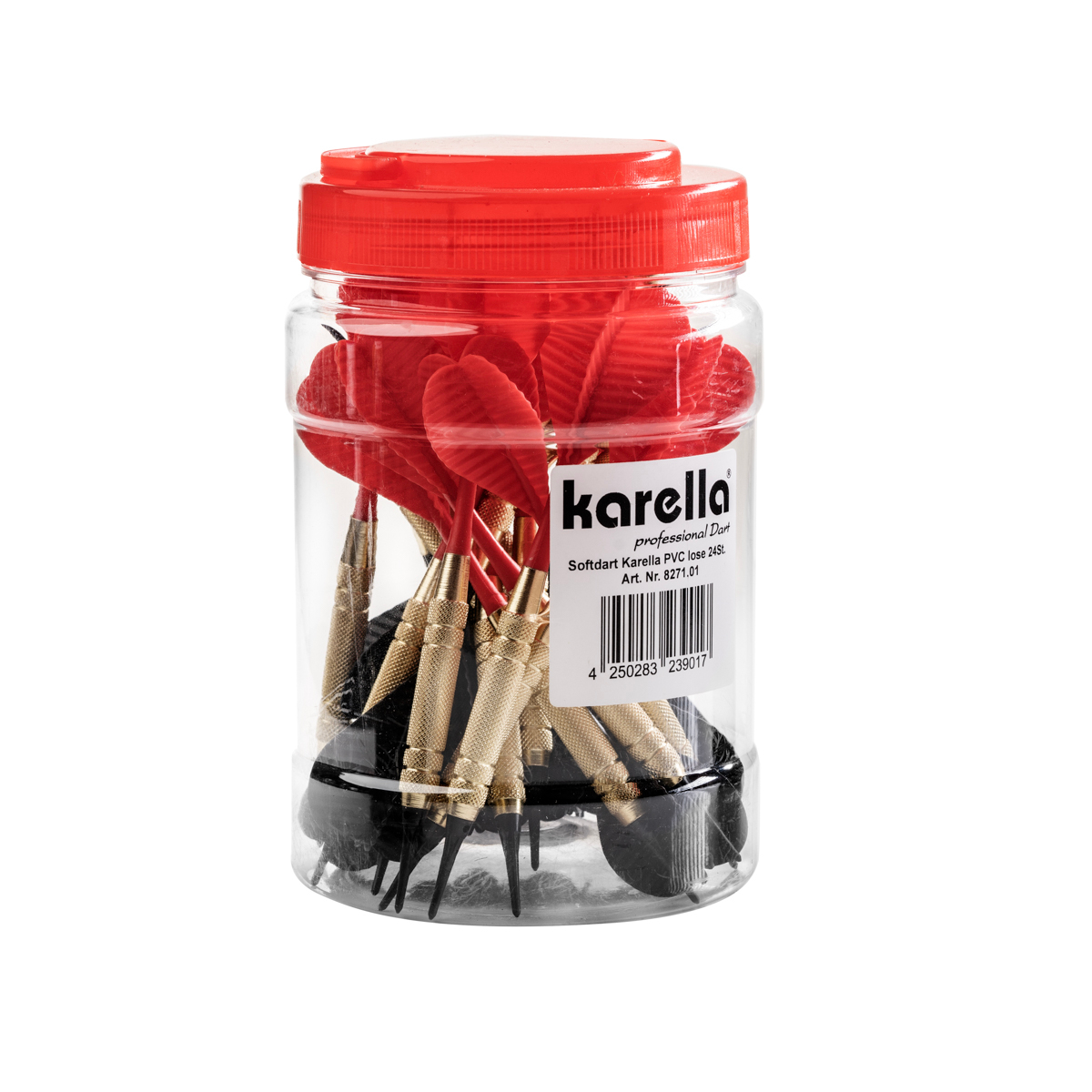 Karella Softdart 17g PVC 24 Stk. Rot und Schwarz
