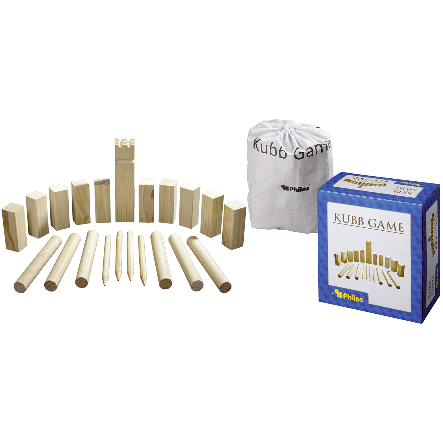 Philos Pinewood Kubb Spiel origi