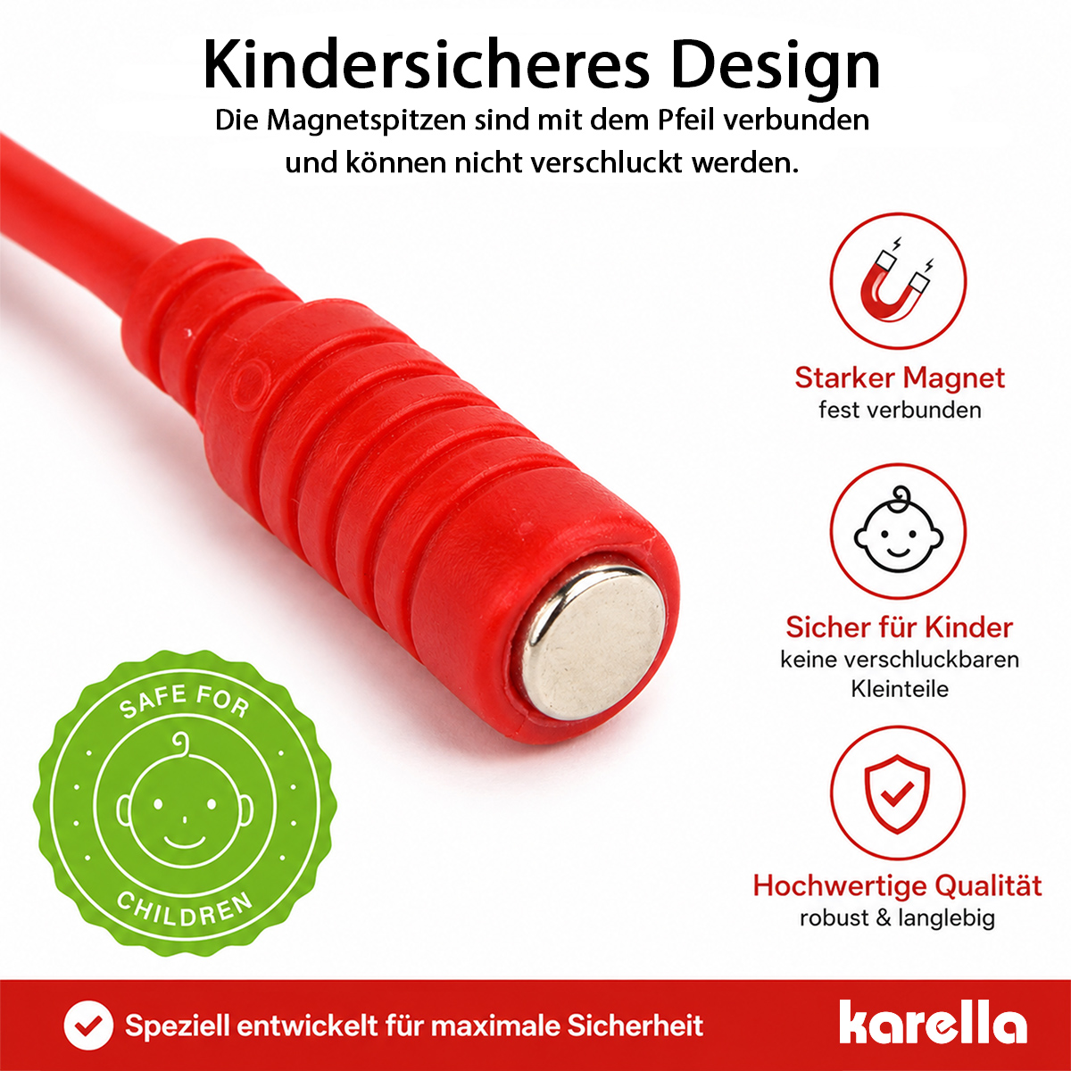 Magnet-Dart-Ersatzpfeile rot