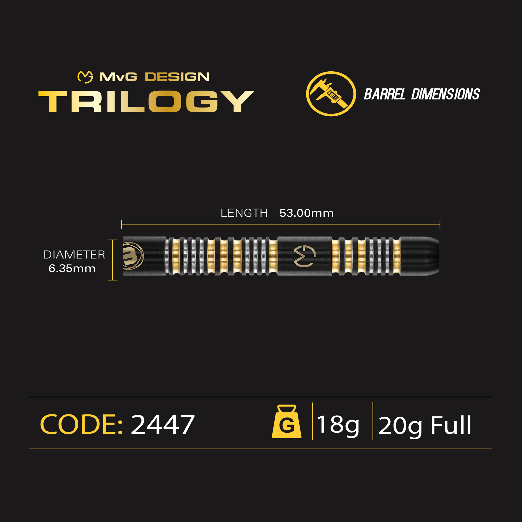 Softdart Winmau MvG Trilogy - 2646 - 20g