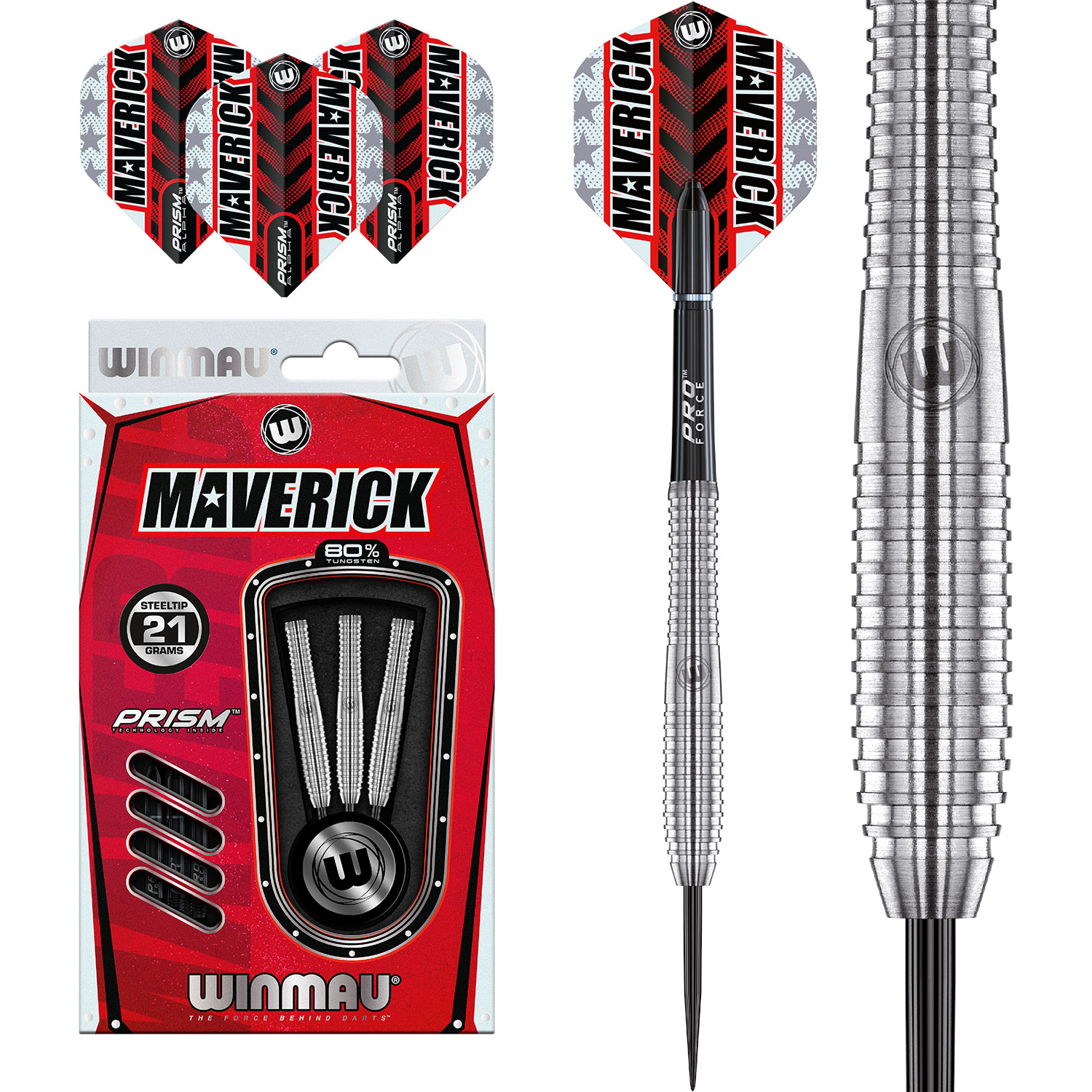 Winmau Maverick 80% Wolfram Stahlspitze Darts 21g