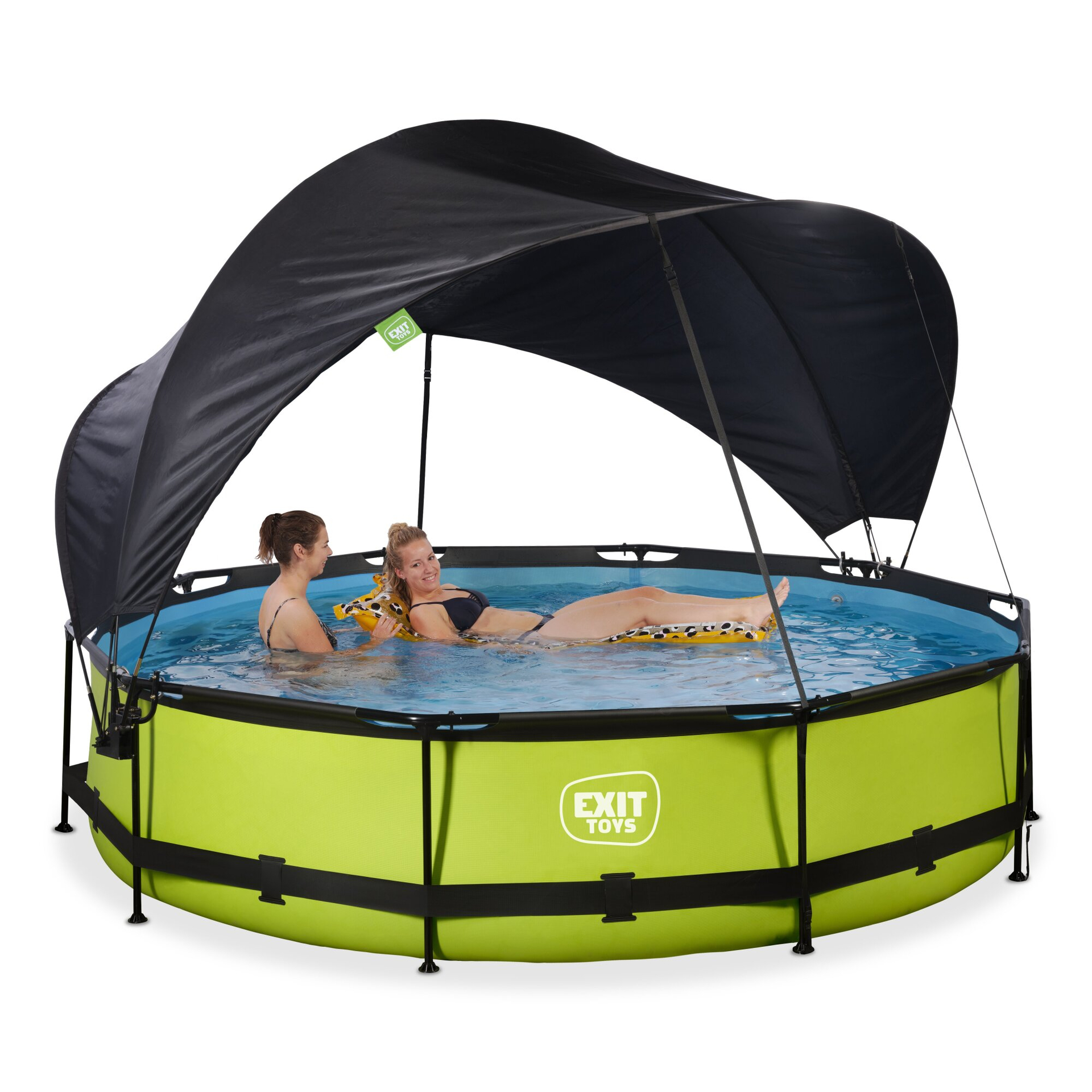 EXIT Lime Pool ø360x76cm mit Filterpump und Sonnensegel - grün