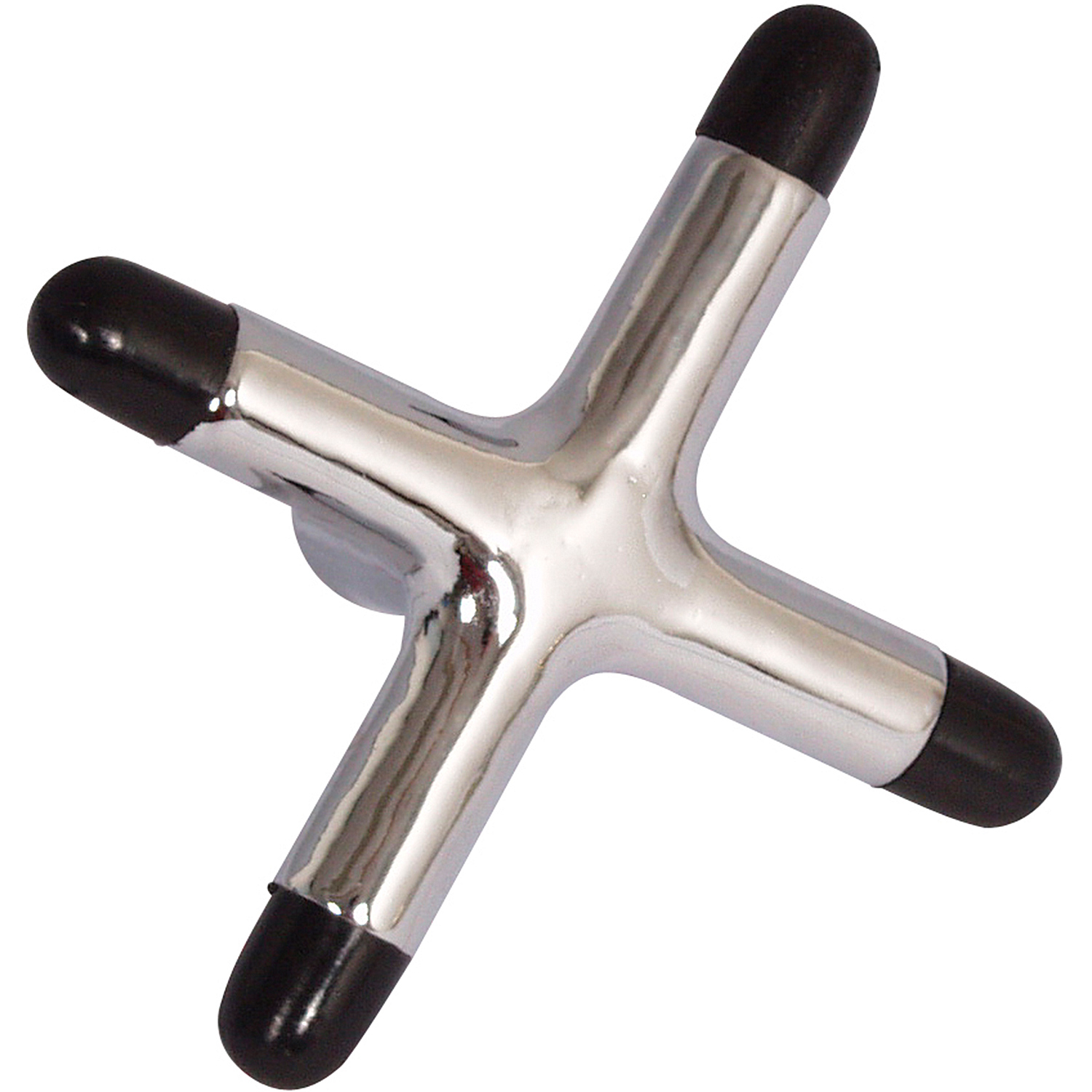 Queue-Halterung X, Chrom mit Spikes