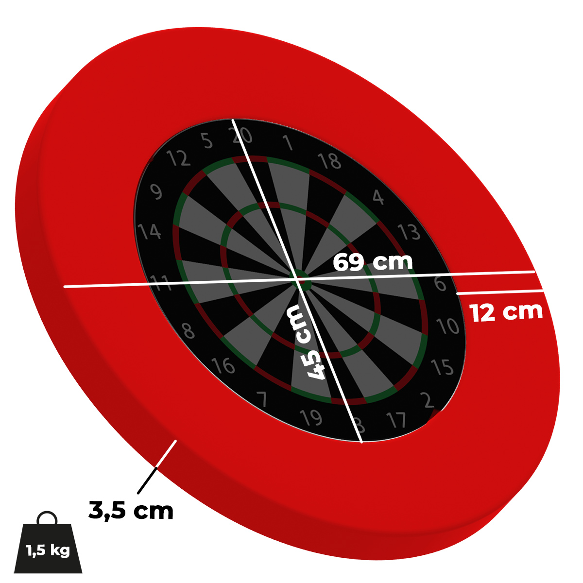 Karella Dartboard Catchring - Rot