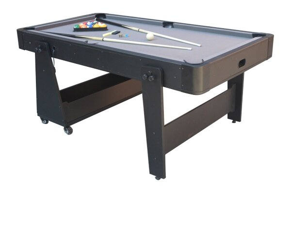 Charlsten Multi Airhockeytisch / Billardtisch Schwarz - 2-in-1 zusammenklappbar