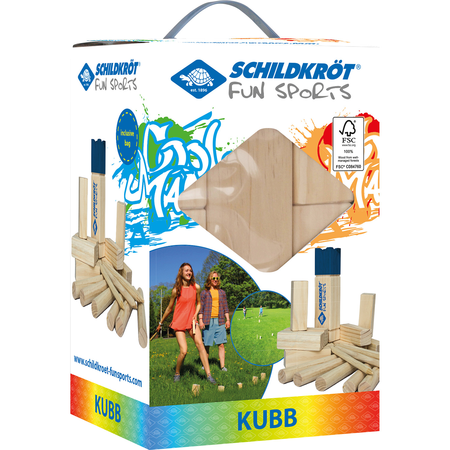 Kubb Schildkr÷t FSC Holz
