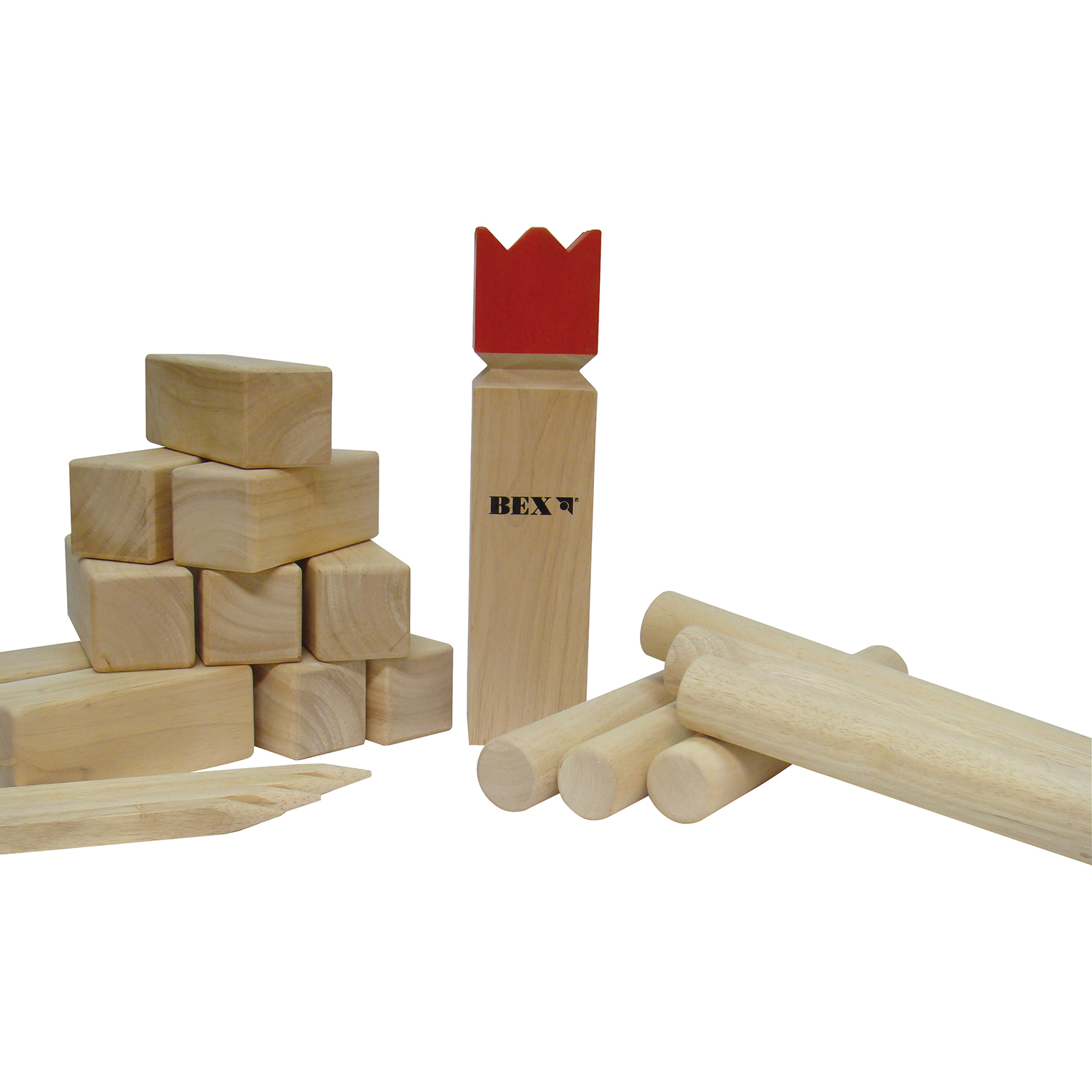 Kubb original mit rotem König