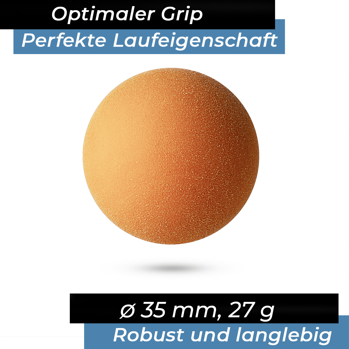 Kickerball Bomber ROBERTSON, orange, 35,1 mm, 3 Stück im Set,