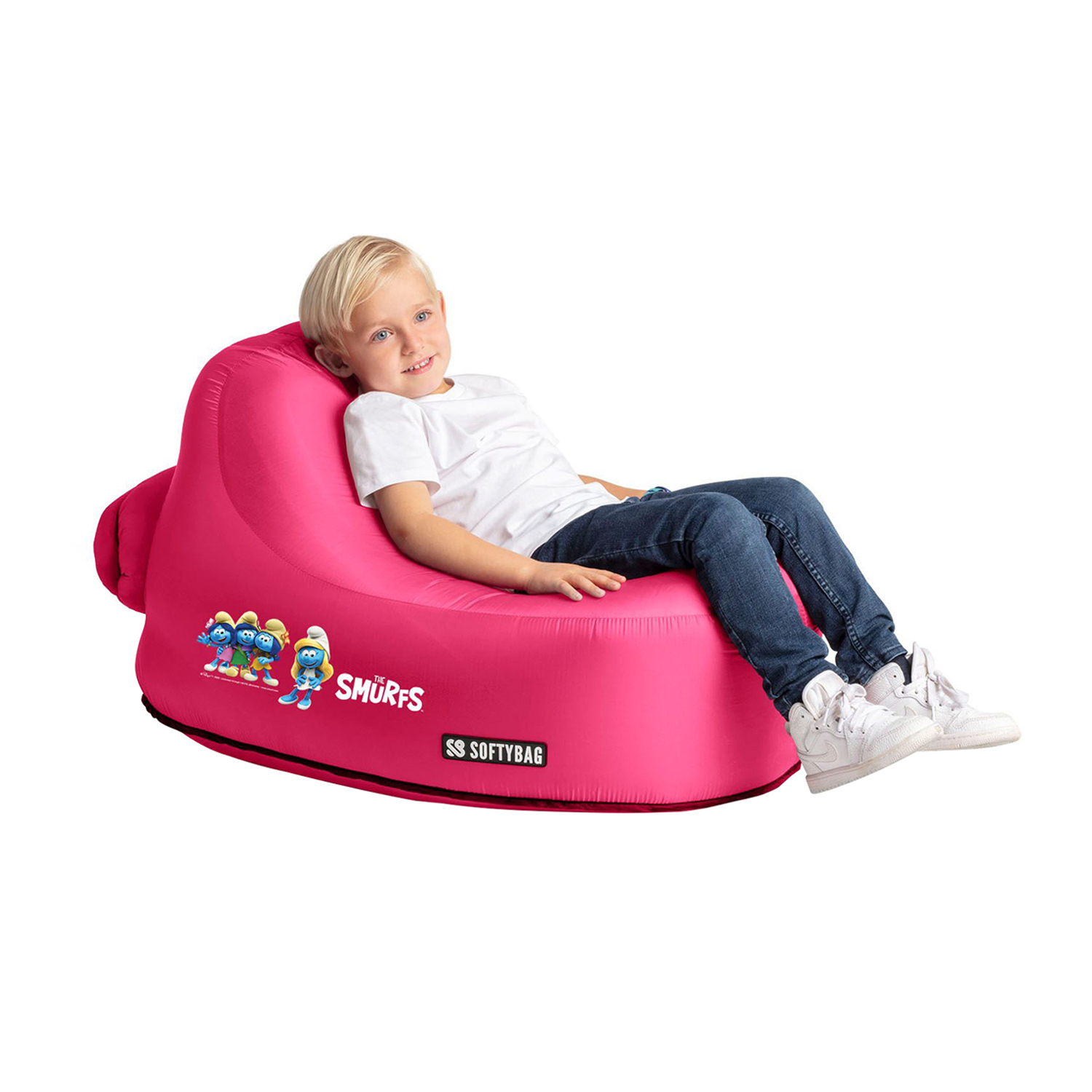 Softybag Kinder Schlumpf Stuhl rosa