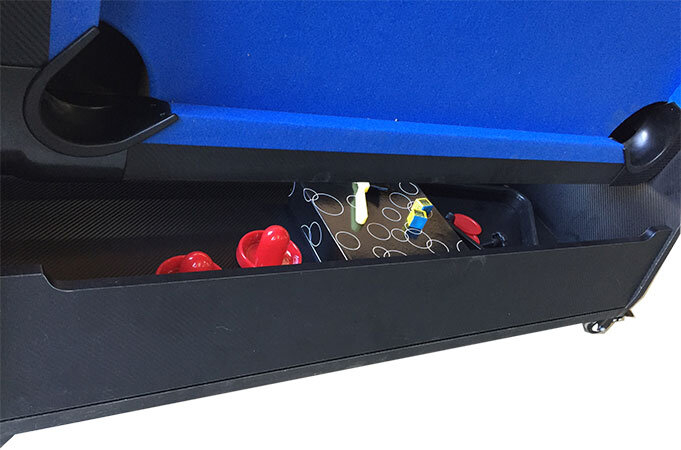 Charlsten Multi Airhockeytisch / Billardtisch Holzoptik - 2-in-1 zusammenklappbar