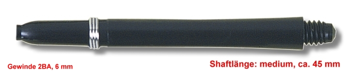 Shaft Nylon + Ring medium, ca.45 mm, schwarz