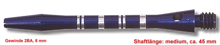 Shaft Alu Stripe medium,ca 45 mm, blue