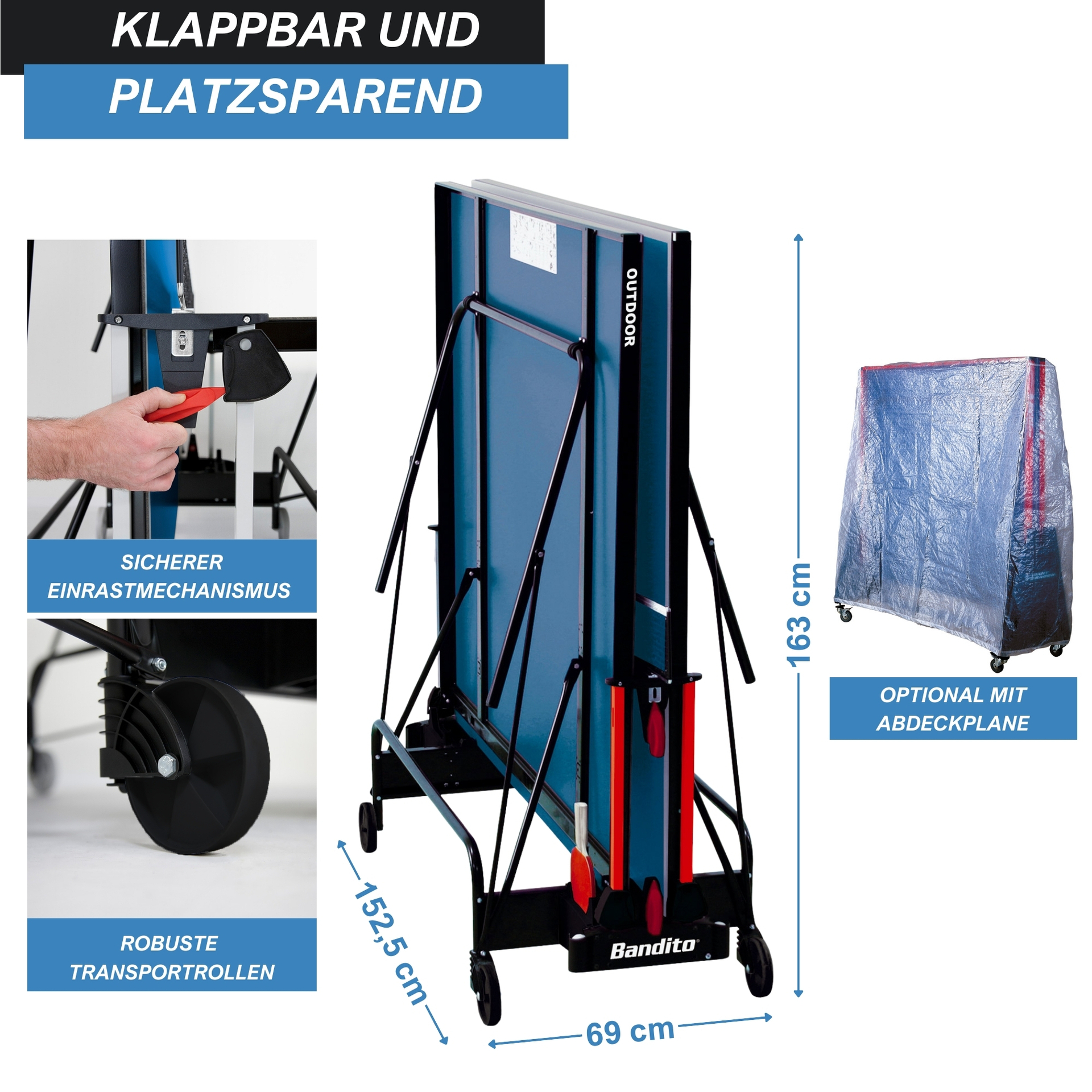 Bandito Outdoor-Tischtennisplatte