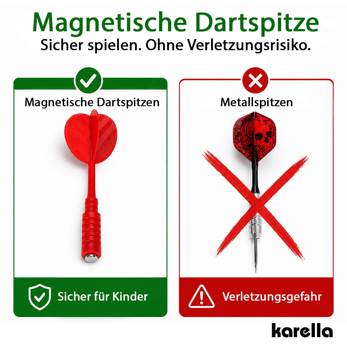 Magnet-Dart-Ersatzpfeile rot