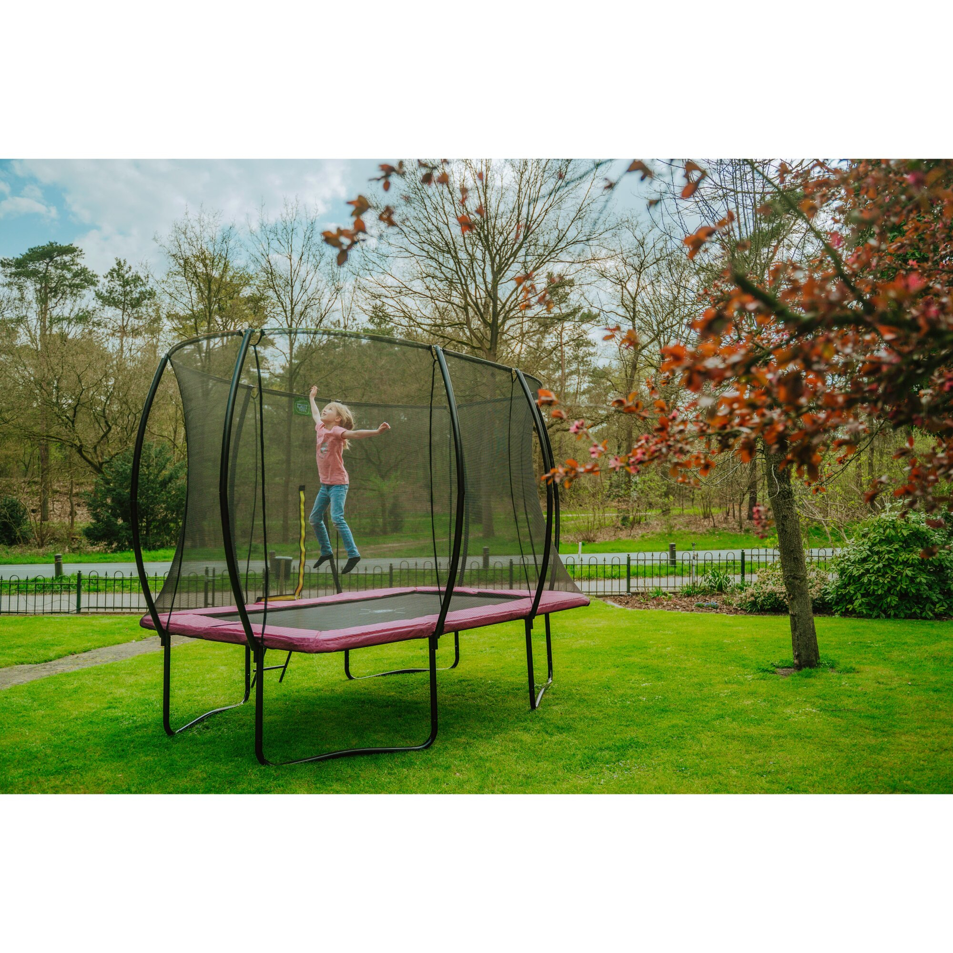 EXIT Silhouette Trampolin 244x366cm - rosa