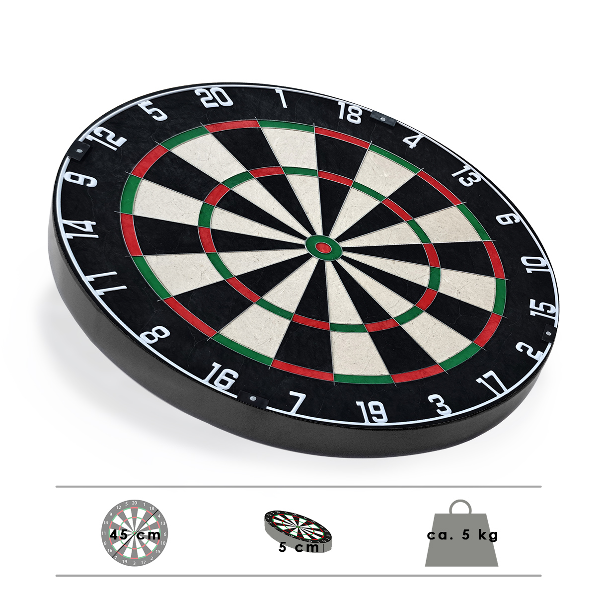 Karella - Dartboard BullOut Set inkl. 2 Satz Steeldarts