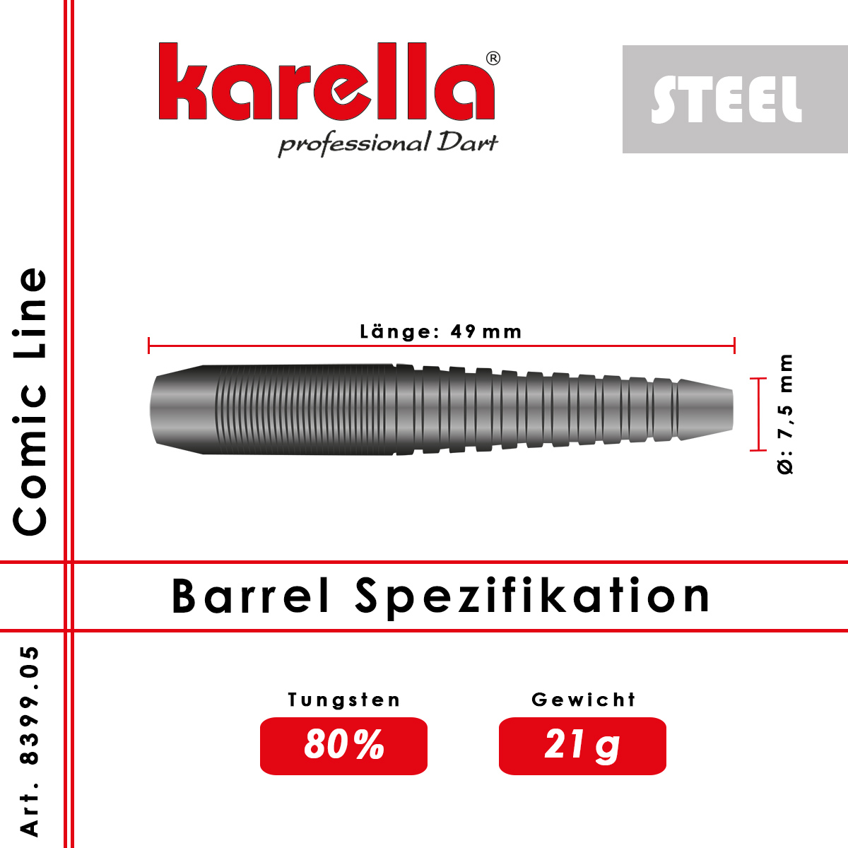 Karella - Steeldart Comic Line CL-5 21 gr.