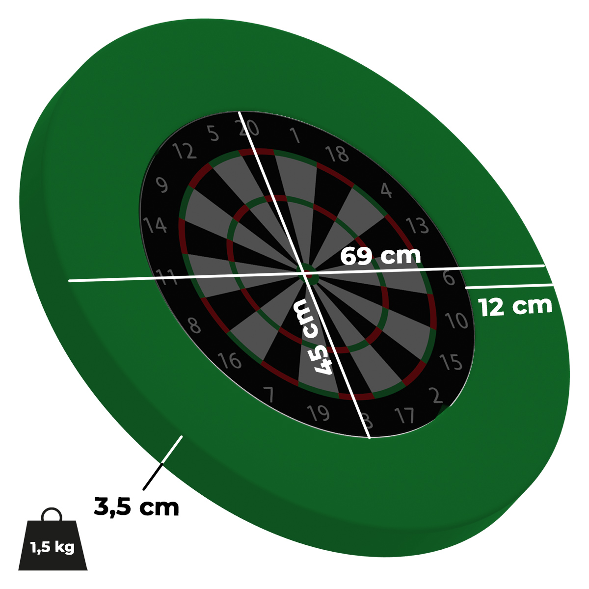 Karella Dartboard Catchring - Green
