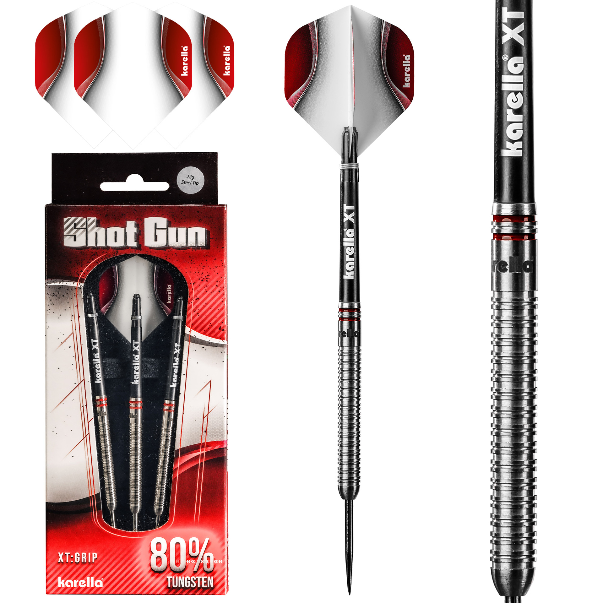 Karella ShotGun silver, 80% tungsten, 22g or 24g