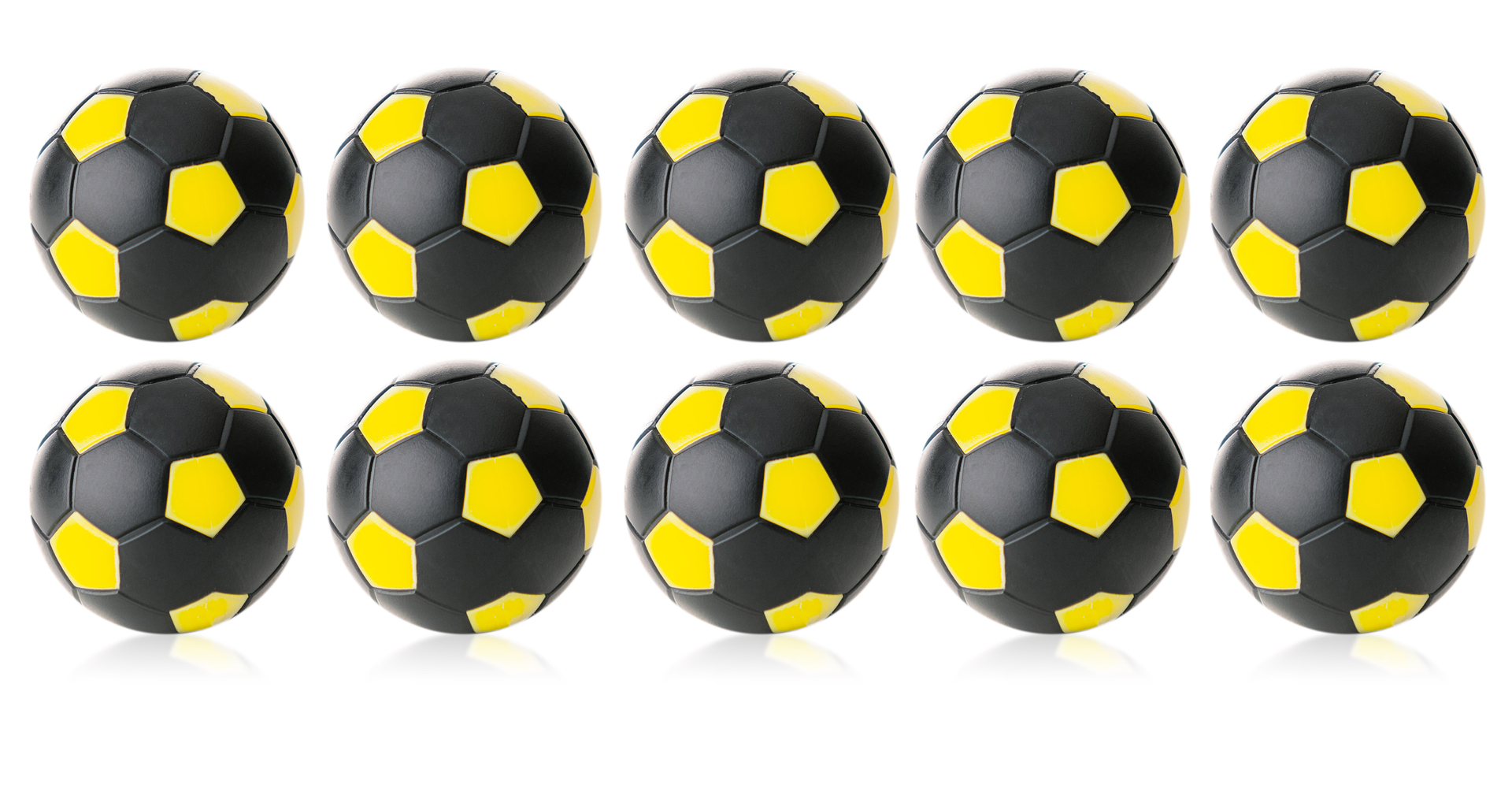 Kickerball Winspeed by Robertson 35 mm, black / yellow, set with 10 pcs.