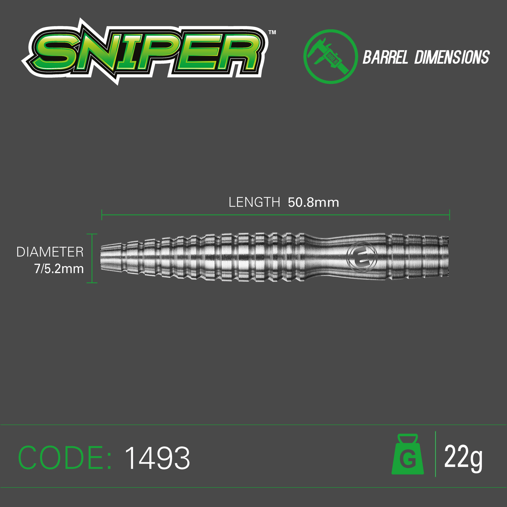 Winmau Sniper Steeldart 1008-22 g