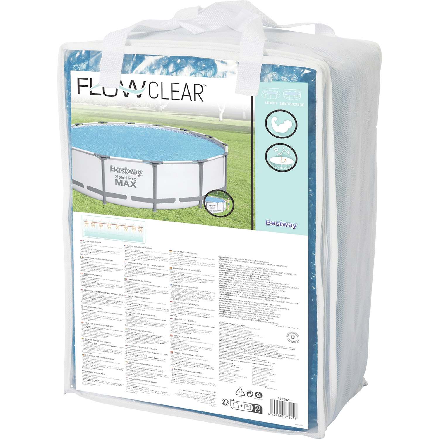 Bestway Solar Schwimmbadabdeckung rund 427 cm
