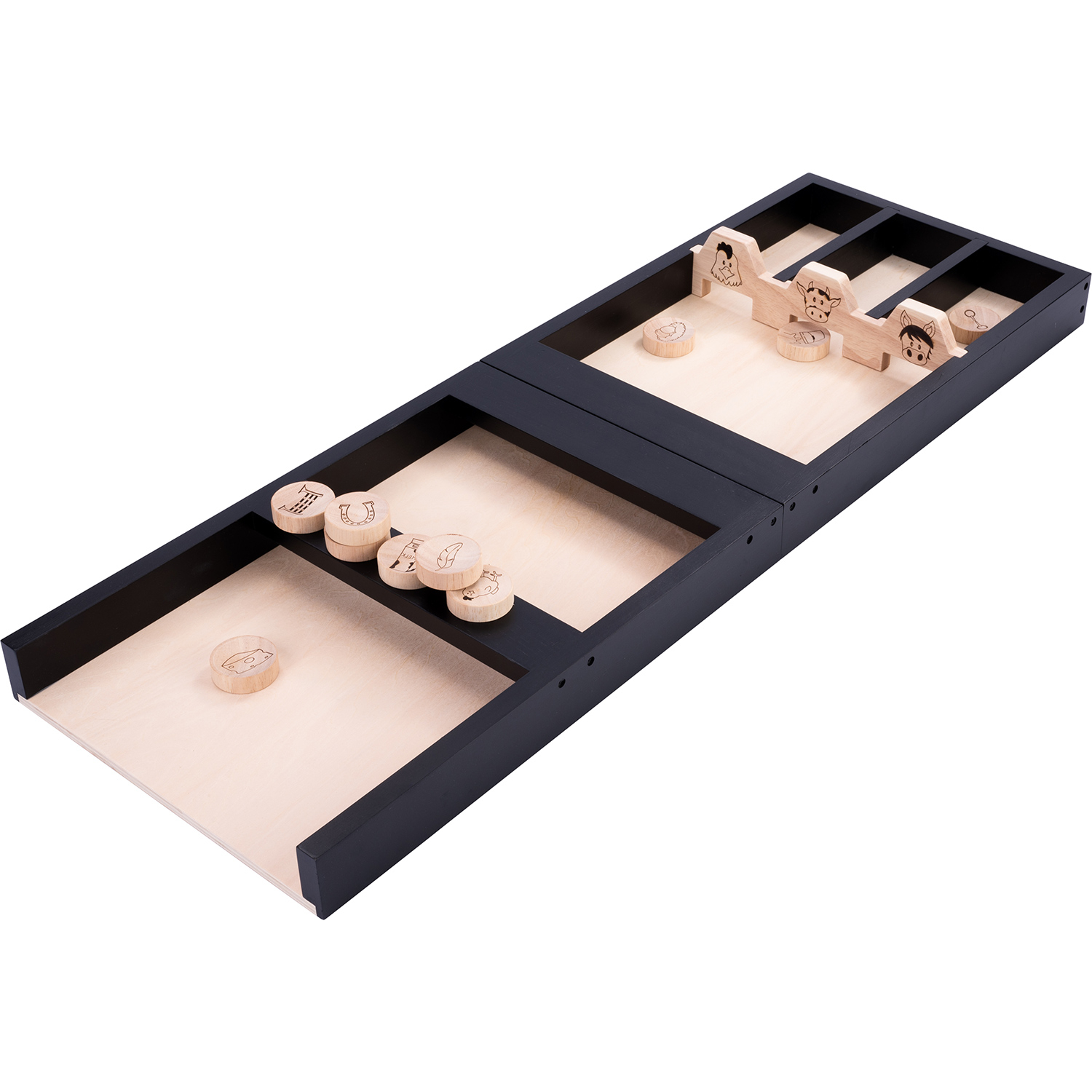 Longfield 2-teiliges Shuffleboard mit Tiermotiv