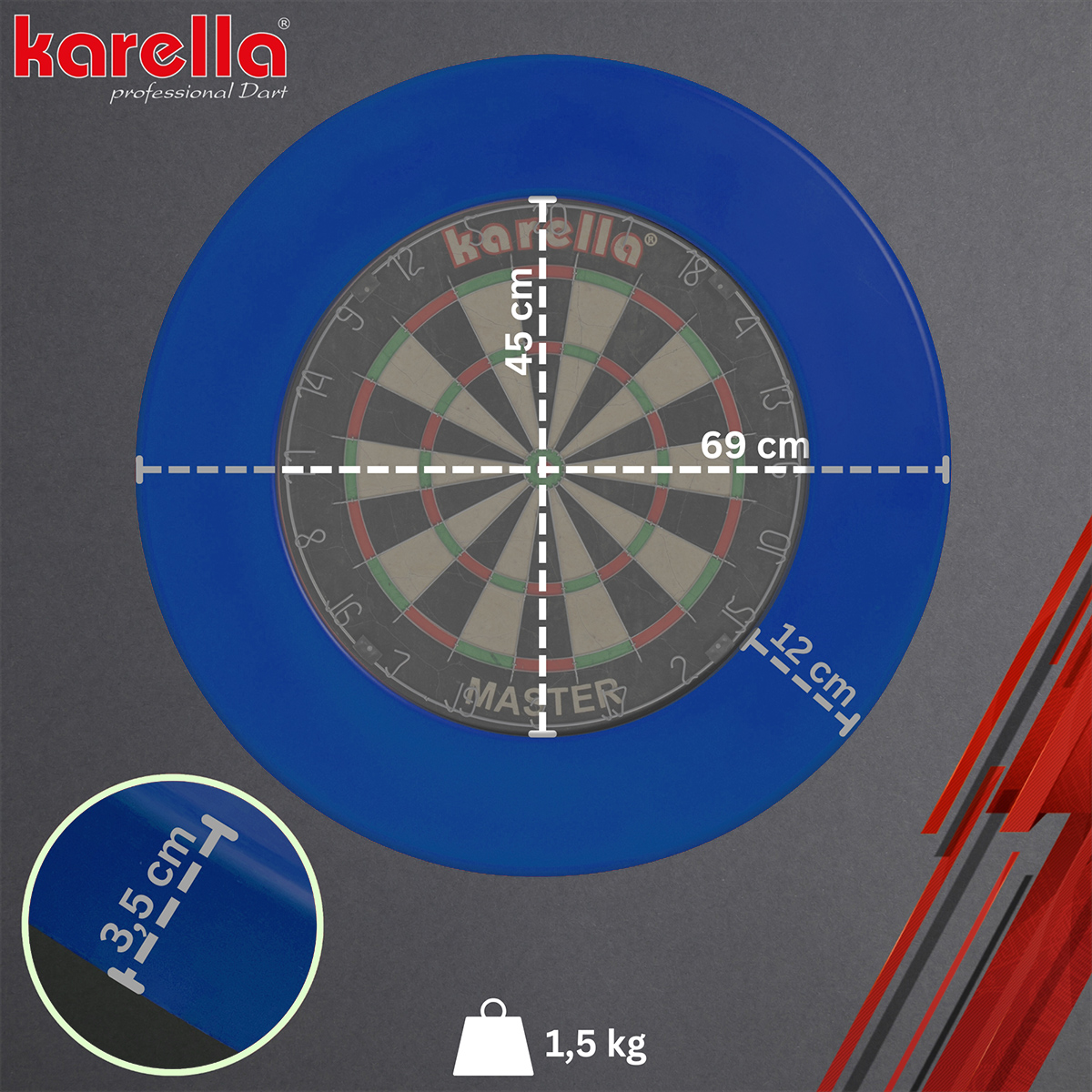 Karella Dartboard Catchring - Blau