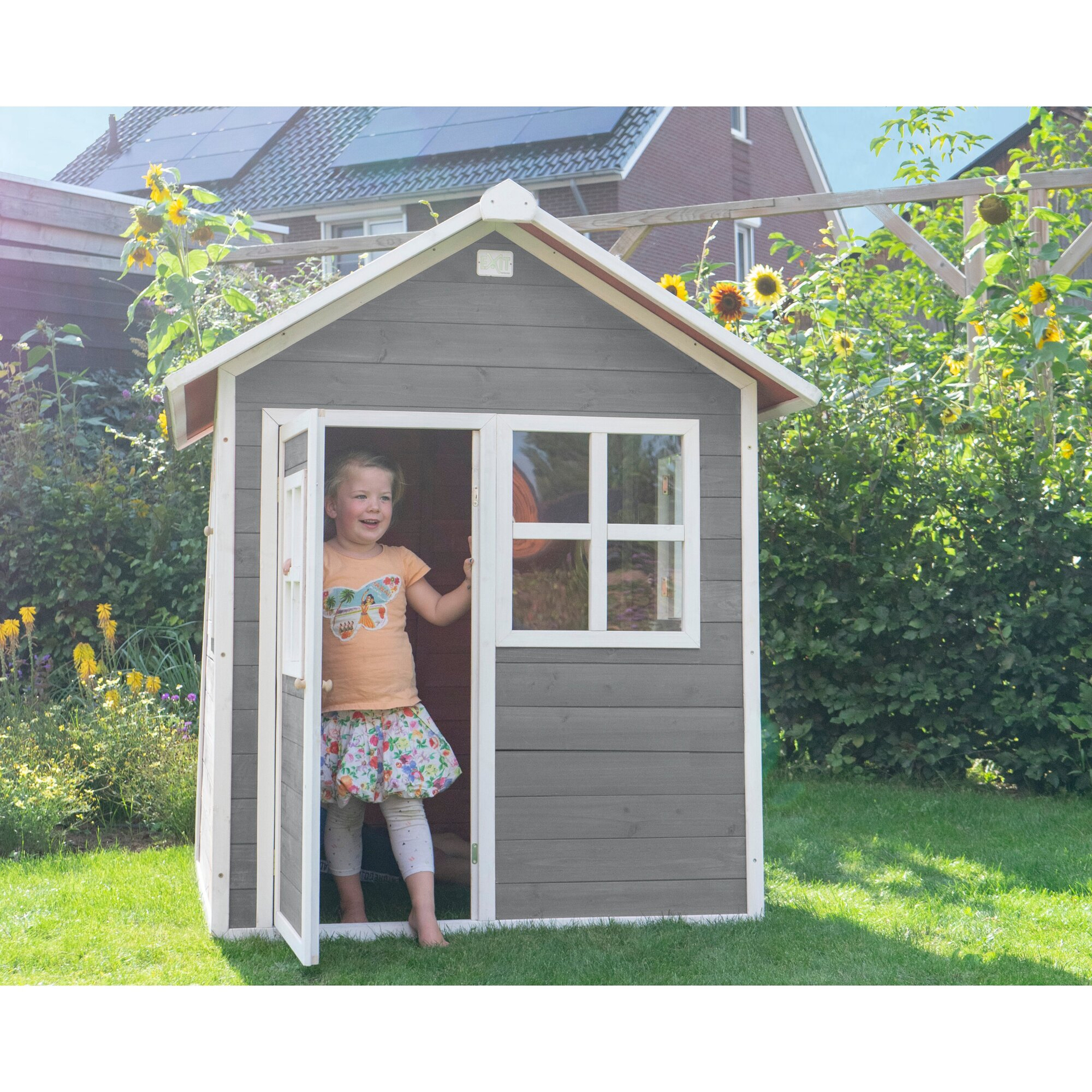EXIT Loft 100 wooden playhouse - grey