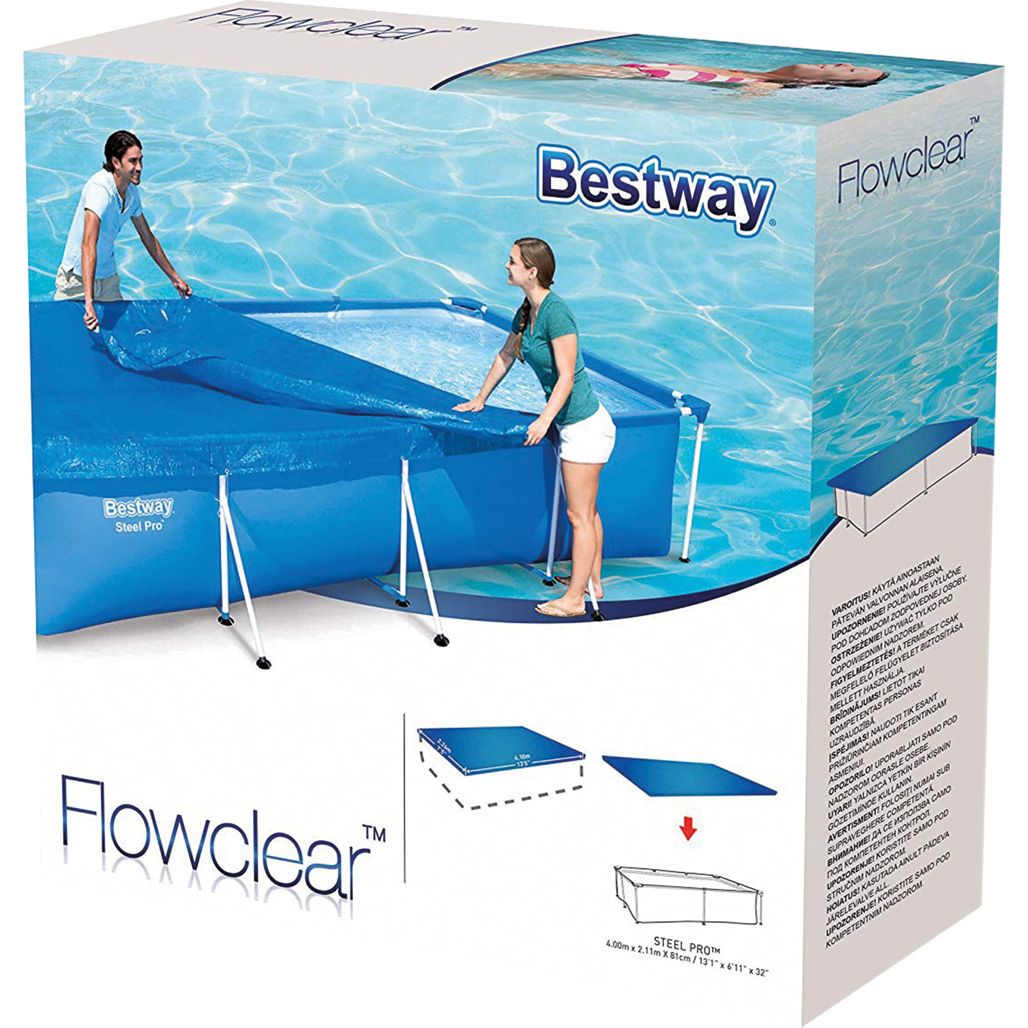 Bestway Steel Schwimmbadabdeckung 400 x 211 cm