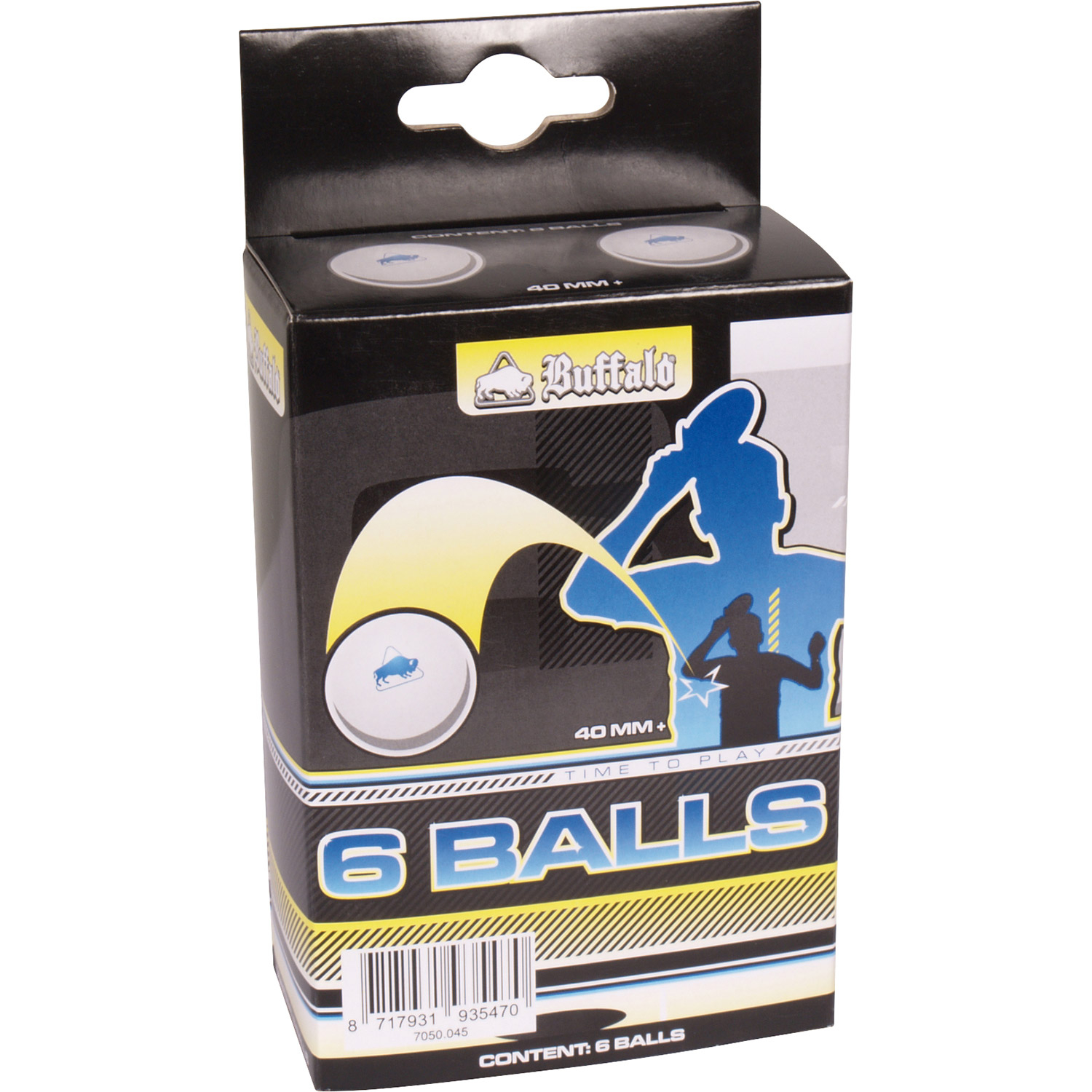 6er Tischtennisball-Set  Buffalo 3* Competition