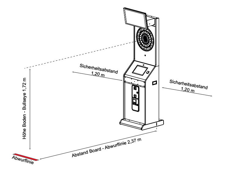 Dartautomat Löwen Dart Turnier HB 10 blau-rot