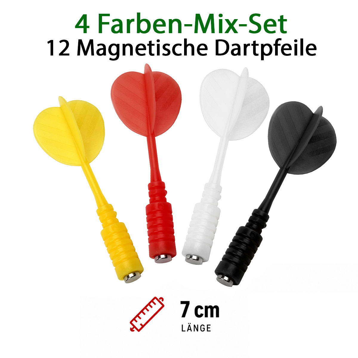 Karella - Magnet Dartpfeile 4-Farben-Mix-Set (12 St.)