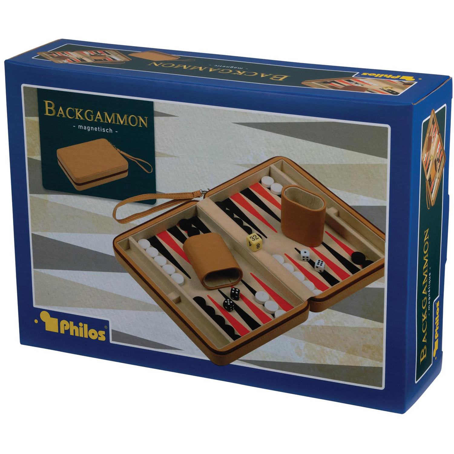 Philos Leros Backgammon Reisespiel