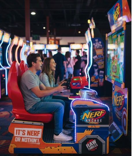 Spieler am Arcadeautomaten